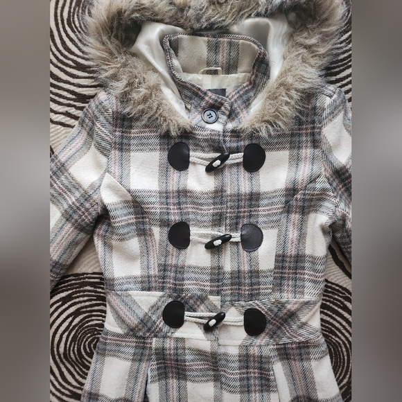 Charlotte Russe Plaid Peacoat XS - Picture 2 of 4